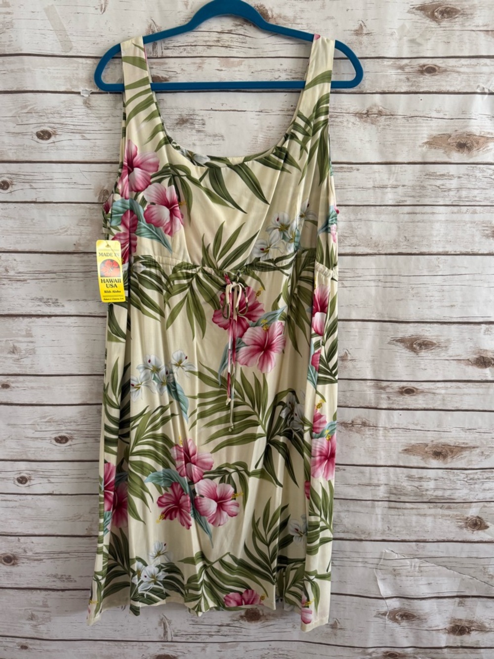 Puanani Floral Hawaiian Maxi Dress Plus Sz 3X Tropical Floral Sundress